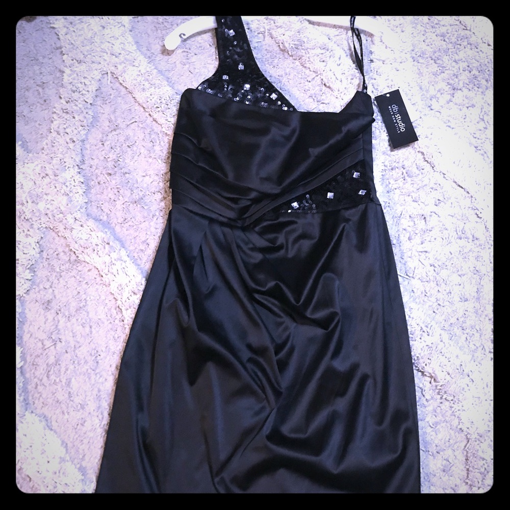 One shoulder semi formal dress